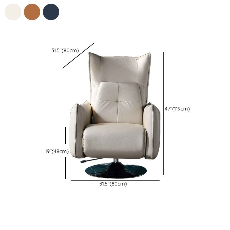Genuine Leather Standard Recliner Swivel Base Recliner Chair With Legs Clearhalo 'Chairs & Seating' 'furn' 'furn_recliners' 'Furniture' 'Living Room Furniture' 'Recliners' 1200x1200_1fc4b92e-bd47-46b8-919c-f25445a51ffb