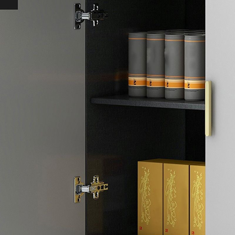 Modern Freestanding Manufactured Wood Wine Bottle Rack with Shelf Clearhalo 'furn' 'furn_wine_racks' 'Furniture' 'Kitchen & Dining Furniture' 'Wine Racks' 'wine_racks' 1200x1200_1fc60bd7-3113-4a05-9545-844dc7492cdc