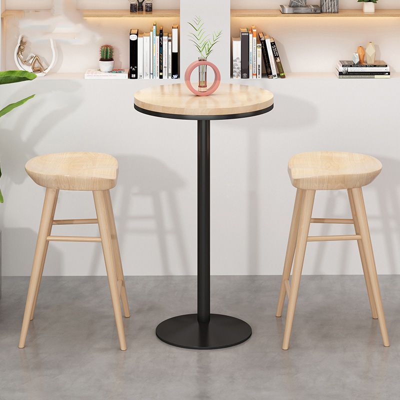 Tabouret de comptoir moderne d'intérieur, repose-pieds en bois massif, siège de selle