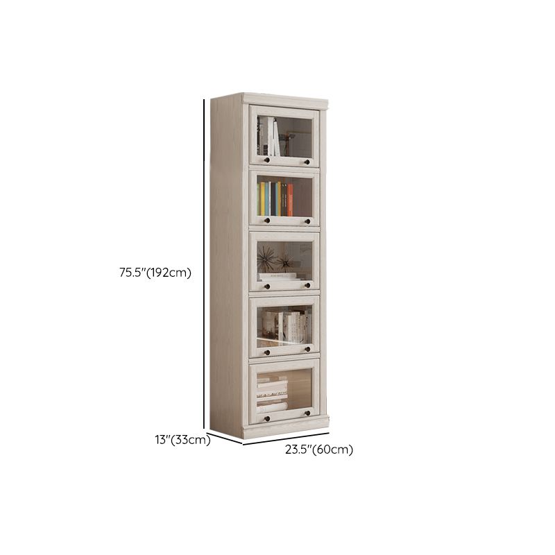 Wooden Standard Bookshelf Contemporary White Bookcase with Doors Clearhalo 'Bookcases' 'furn' 'furn_bookcases' 'Furniture' 'Office Furniture' 1200x1200_1fc6ef9b-d2a2-4ae7-8e83-08e1b69c5907