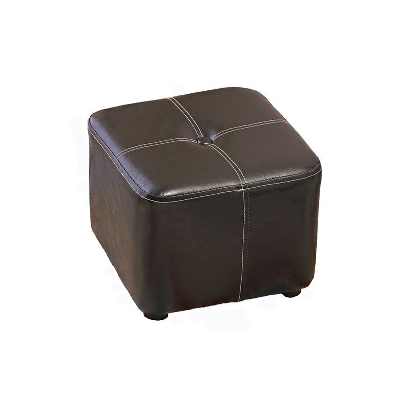Contemporary Rectangle Shape Ottoman Faux Leather Standard with Tufted Clearhalo 'furn' 'furn_ottomans_poufs' 'Furniture' 'Living Room Furniture' 'Ottomans & Poufs' 'ottomans_poufs' 1200x1200_1fc73f1f-94e3-4a71-bc85-498f5a5b8c7a