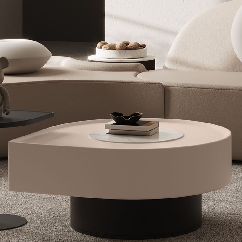 Mesa de cóctel contemporánea Mesa de cóctel de café de piedra con pedestal