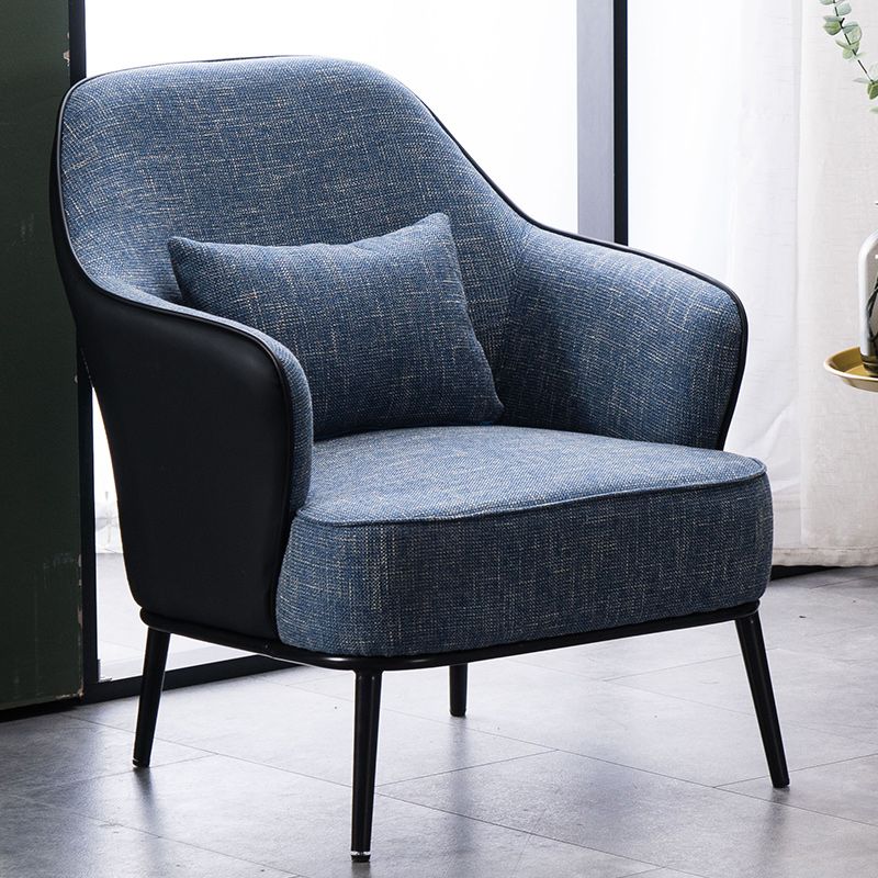 Modern Armchair Solid Color Pillow Back Basic Four Legs Chair Clearhalo 'Accent Chairs' 'accent_chairs' 'Chairs & Seating' 'furn' 'furn_accent_chairs' 'Furniture' 'Living Room Furniture' 1200x1200_1fc7f075-595b-4116-90f2-c3a8721ef517