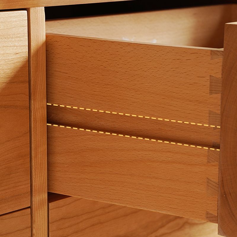 Commode de rangement moderne en bois massif avec 6/9 tiroirs