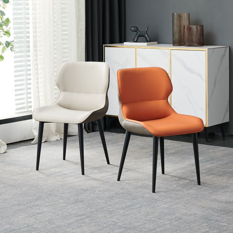 Entryway Dining Room Dining Chairs Armless Leather Kitchen Chairs Clearhalo 'Dining Chairs' 'Dining Tables & Seating' 'dining_chair' 'furn' 'furn_dining_chair' 'Furniture' 'furniture_dining_chair' 'Kitchen & Dining Furniture' 1200x1200_1fca591c-b636-496a-90d0-d82da94365a4