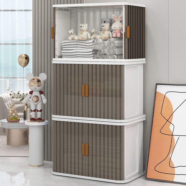 Hedendaagse niet-hangende Armoire Plastic Garderobe Closet met deur