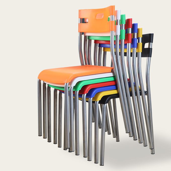 Contemporary Dining Chair Home Metal Armless Stacking Open Back Dining Side Chair Clearhalo ' kitchen&dining_furn' 'Dining Chairs' 'Dining Tables & Seating' 'dining_chair' 'furn' 'furn_dining_chair' 'Furniture' 'furniture_dining_chair' 'Kitchen & Dining Furniture' 'kitchen' 1200x1200_1fcae392-346f-4c97-b290-0171c30cd7b4