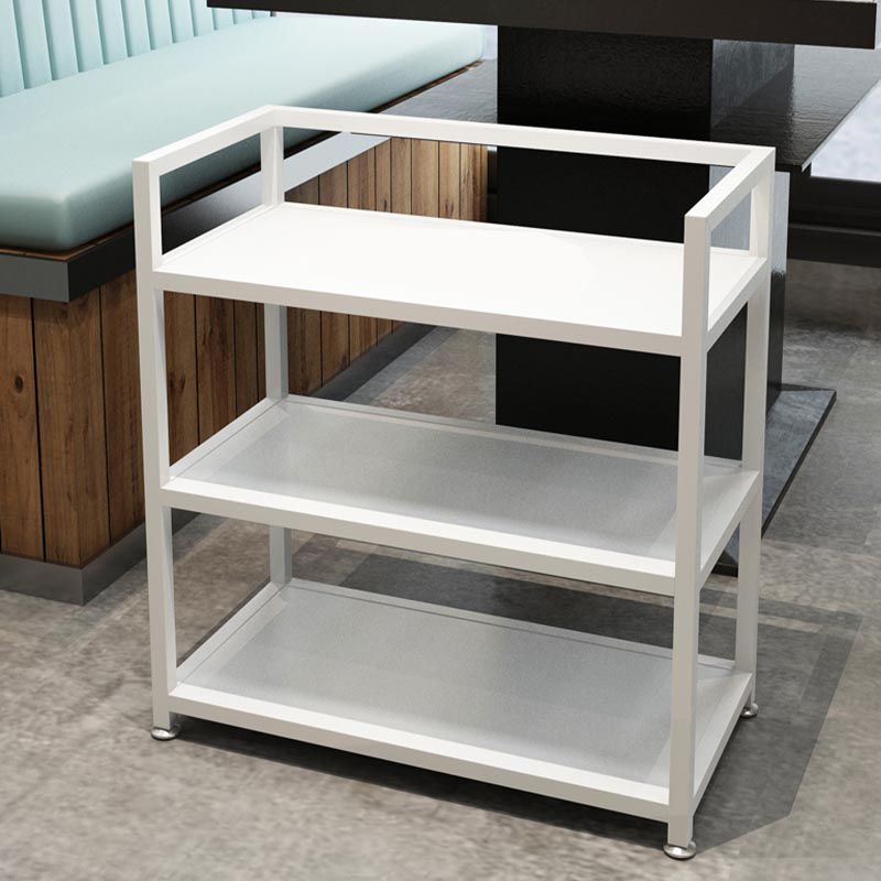 Tavolo da preparazione in metallo contemporaneo 25.59 "H tavolo da preparazione a rotolamento per sala da pranzo