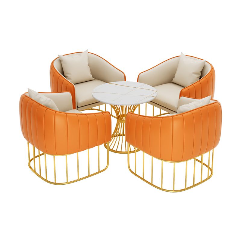 Glam Style Sintered Stone Dining Set 1/2/3/4/5 Pieces Dining Table Set for Home Use Clearhalo 'Dining Room Sets' 'Dining Tables & Seating' 'dining_room_set' 'furn' 'furn_dining_room_set' 'Furniture' 'Kitchen & Dining Furniture' 1200x1200_1fcc4a10-f78c-403a-9438-7331c63b2e5e