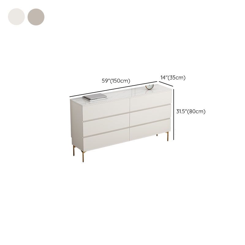 Cassettiera portaoggetti contemporanea in pietra da 13,65 pollici di larghezza