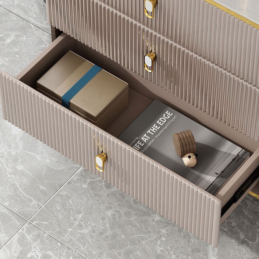 Classic Glam tosser de almacenamiento de madera con 6 cajones