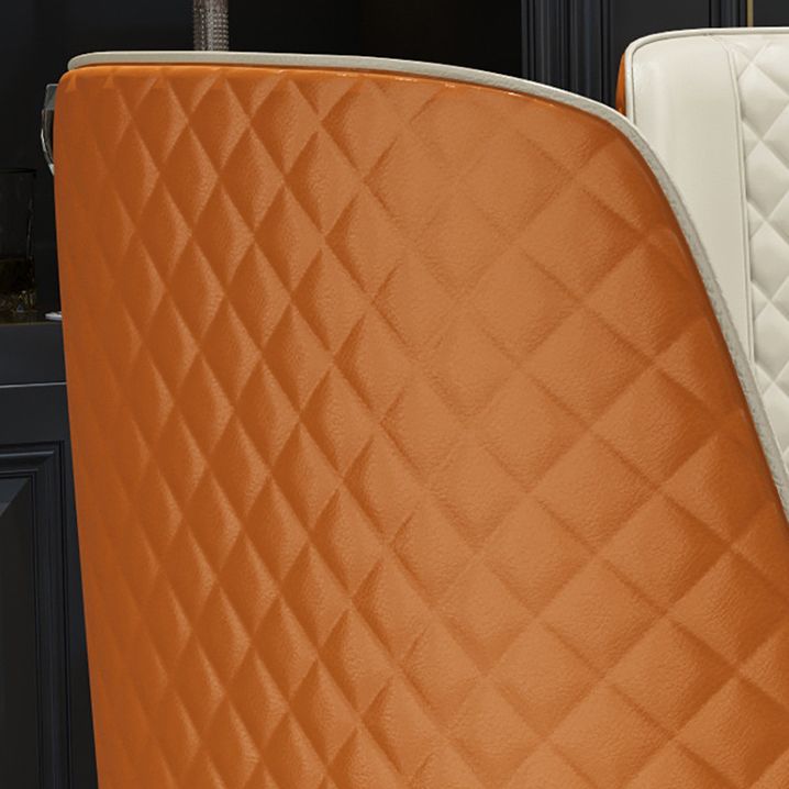Contemporary Leather Curved Side Chair Matte Finish Parsons Chairs Clearhalo ' kitchen&dining_furn' 'Dining Chairs' 'Dining Tables & Seating' 'dining_chair' 'furn' 'furn_dining_chair' 'Furniture' 'furniture_dining_chair' 'Kitchen & Dining Furniture' 'kitchen' 1200x1200_1fce36a6-93da-4444-81b3-bb51342543e0