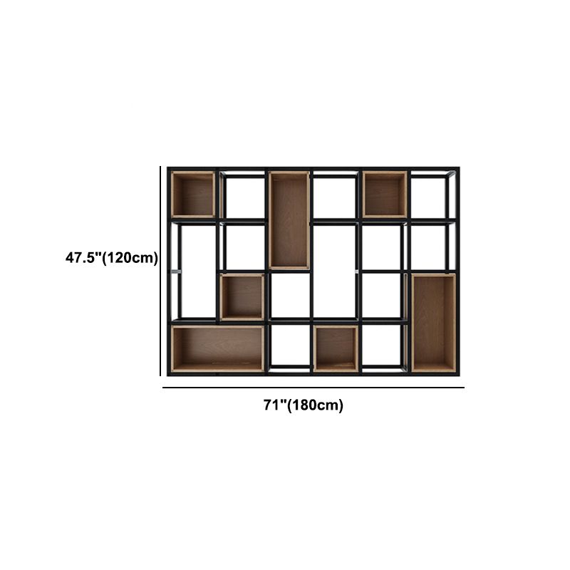 Industrial Style Bookcase Wall Mounted Bookshelf for Office and Study Room Clearhalo 'Bookcases' 'furn' 'furn_bookcases' 'Furniture' 'Office Furniture' 1200x1200_1fce78c6-0f52-4acb-aa31-ee01cf4225c0