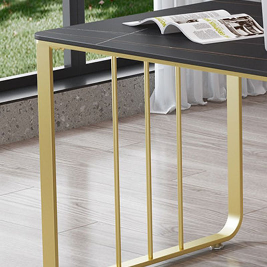 Bureau de bureau contemporain incurvé finition antique finit bureau avec des jambes métalliques