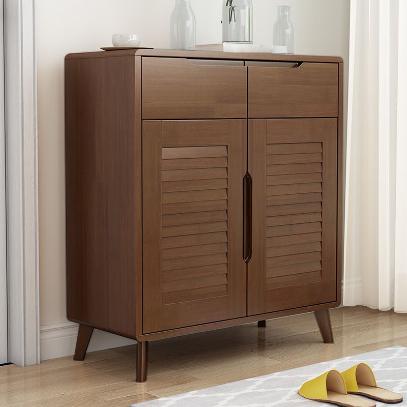39.37" Tall 2 - Drawer Accent Cabinet Wood Storage Cabinet with 2 Doors Clearhalo 'Cabinets & Chests' 'cabinets_chests' 'furn' 'furn_cabinets_chests' 'Furniture' 'Living Room Furniture' 1200x1200_1fcf7dfe-2c84-449c-bcd7-a4c6f8fb0b9a
