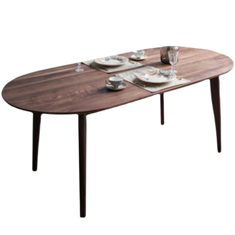 Contemporary Oval Dining Table Pine Solid Wood Table with 4 Legs for Dining Room Clearhalo ' dining_table' 'Dining Tables & Seating' 'Dining Tables' 'furn' 'furn_dining_table' 'Furniture' 'furniture_dining_table' 'Kitchen & Dining Furniture' 'kitchen&dining_furn' 'kitchen' 'kitchen_dining_table' 1200x1200_1fcfdb58-70bf-48bb-98f4-daa561029b61