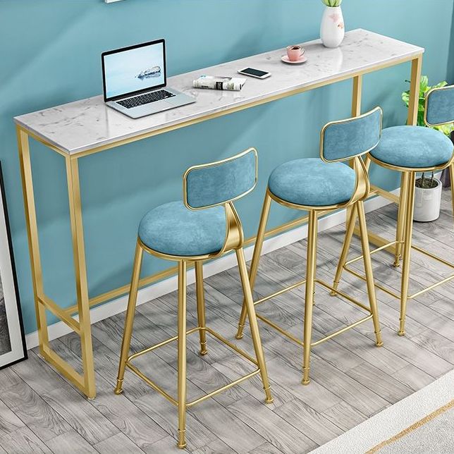 Stone Top Bar Table Traditional Luxury Rectangle Bar Table with Trestle Base Clearhalo 'Bar Furniture' 'Bar Tables' 'bar_tables' 'furn' 'furn_bar_tables' 'Furniture' 'furniture_bar_tables' 'Kitchen & Dining Furniture' 1200x1200_1fd2976b-ff3d-47fc-9e33-ccbd6fa0bff3