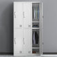 Metal Hinged Wardrobe Cabinet Contemporary Wardrobe Armoire for Home