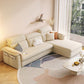 Scandinavian Fabric Sofa Bed Cushion Back Flared Arms with Storage Sleeper Sofa
