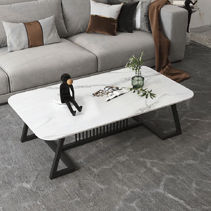 Rectangular Slate 1 Single Coffee Table 17.7-In High Frame Cocktail Table Clearhalo 'Coffee & Accent Tables' 'Coffee Tables' 'coffee_tables' 'furn' 'furn_coffee_tables' 'Furniture' 'Living Room Furniture' 1200x1200_1fd3bf1f-e27e-42cc-a2fd-e225f650f42c