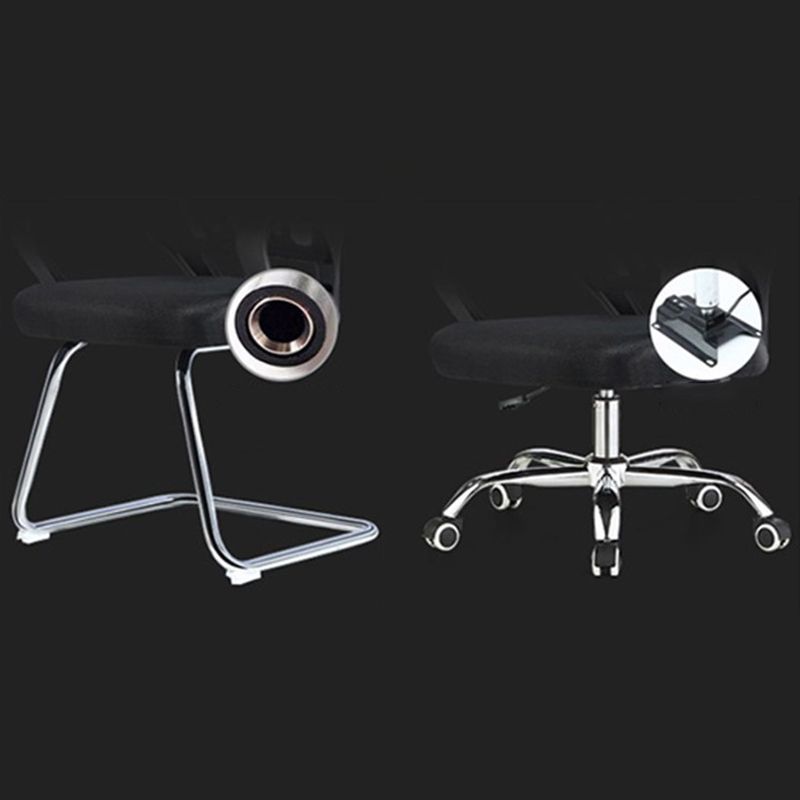 Modern Steel Desk Chair Mid Back Home Office Chair with Wheels Clearhalo 'furn' 'furn_office_chair' 'Furniture' 'Office Chairs' 'Office Furniture' 'office_chair' 1200x1200_1fd3c8e3-2271-4d3e-8f38-df9ae28556d5