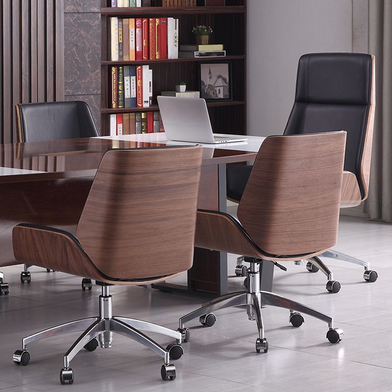 Armless Desk Chair Slide Modern Adjustable Seat Height Chair with Wheels Clearhalo 'furn' 'furn_office_chair' 'Furniture' 'Office Chairs' 'Office Furniture' 'office_chair' 1200x1200_1fd5a47d-71a4-481f-939a-b1d1da6d9eec