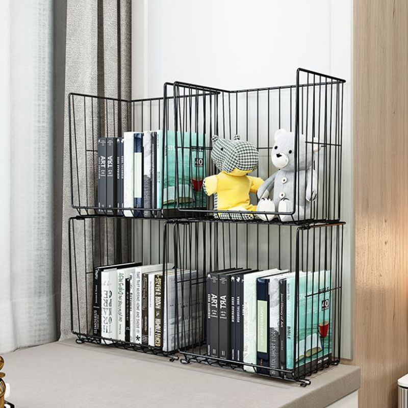 Modern Style Geometric Bookcase Metal Closed Back Book Shelf Clearhalo 'Bookcases' 'furn' 'furn_bookcases' 'Furniture' 'furniture_bookcases' 'Office Furniture' 1200x1200_1fd67cda-516c-494f-bba7-8c7b78e3919c