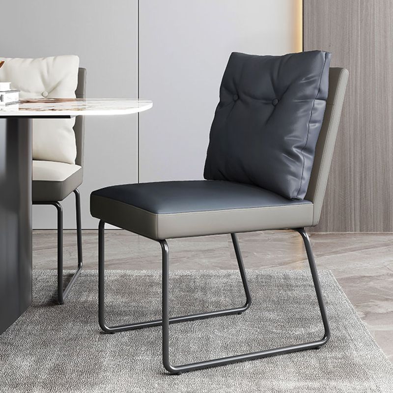 Minimalist Style Leather Dining Chairs Armless Solid Back Chair for Home Clearhalo 'Dining Chairs' 'Dining Tables & Seating' 'dining_chair' 'furn' 'furn_dining_chair' 'Furniture' 'furniture_dining_chair' 'Kitchen & Dining Furniture' 1200x1200_1fd739d8-ee0c-4d22-b78c-1e6121963f6f