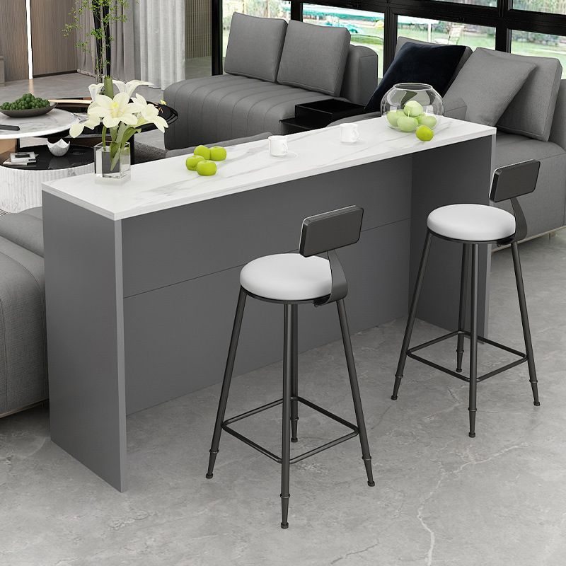 Modern Indoor Bar Stool Table White Marble Rectangle Counter Table Clearhalo 'Bar Furniture' 'Bar Tables' 'bar_tables' 'furn' 'furn_bar_tables' 'Furniture' 'Kitchen & Dining Furniture' 1200x1200_1fd8aa74-e6ac-438d-9cd6-45351b346e8f