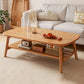 Contemporary Wooden Single Coffee Table 4 Legs Folding Cocktail Table with Storage Shelf Clearhalo 'Coffee & Accent Tables' 'Coffee Tables' 'coffee_tables' 'furn' 'furn_coffee_tables' 'Furniture' 'Living Room Furniture' 1200x1200_1fd9a7bb-e415-4a5d-a11e-f4663aaec009