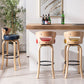 Modern Armless Backrest Counter Stool Wood Kitchen Bar Stool with Pedal and Cushion Clearhalo 'Bar Furniture' 'Bar Stools' 'bar_stools' 'furn' 'furn_bar_stools' 'furniture_bar_stools' 'Kitchen & Dining Furniture' 'kitchen&dining_furn' 'kitchen' 'kitchen_furn' Furniture' 1200x1200_1fdab3d5-5040-4682-8fb3-7eea833bca71
