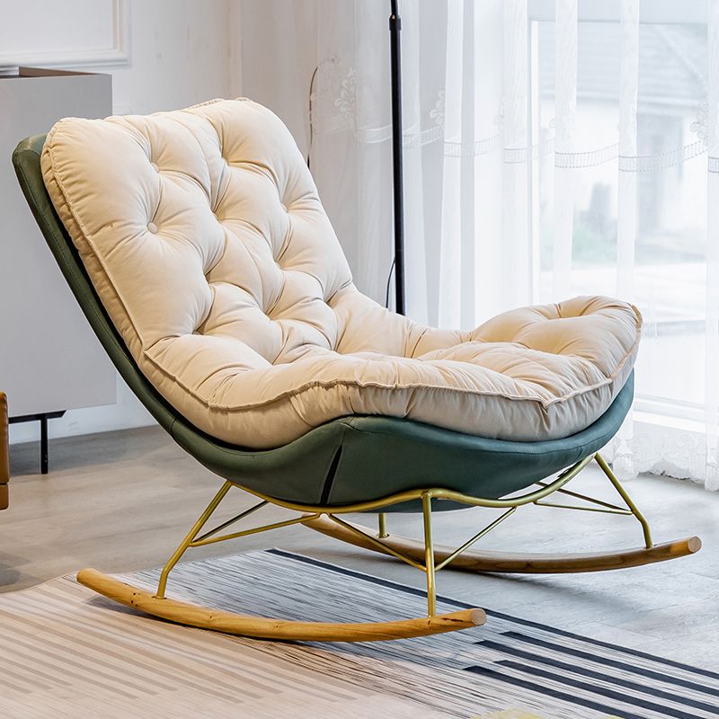 Light Luxury Modern Home Lazy Sofa Chair Lounge Leisure Chaise Rocking Chair Clearhalo 'Chairs & Seating' 'furn' 'furn_rocking_chairs' 'Furniture' 'Living Room Furniture' 'Rocking Chairs' 'rocking_chairs' 1200x1200_1fdbbfb0-b795-405d-8952-f5f1cc824a44