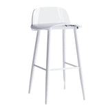 Nordic Armless Backrest Counter Stool Iron Cafe Bar Stool with Acrylic Seat Clearhalo 'Bar Furniture' 'Bar Stools' 'bar_stools' 'furn' 'furn_bar_stools' 'Furniture' 'furniture_bar_stools' 'Kitchen & Dining Furniture' 1200x1200_1fdd9302-a465-4083-9067-aef084fade20