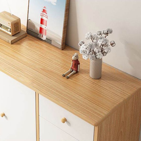 Sideboard in legno ingegnerizzato moderno semplice tavolo a buffet beige con cassetto per sala da pranzo