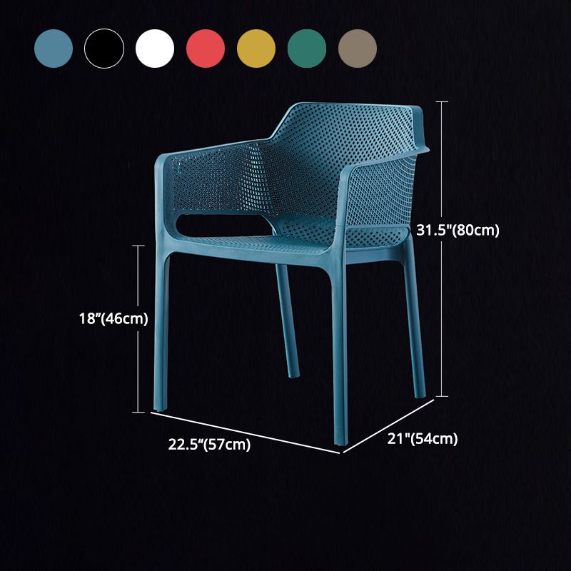 Contemporary Style Stackable Dining Chairs Kitchen Plastic Arm Chair Clearhalo 'Dining Chairs' 'Dining Tables & Seating' 'dining_chair' 'Furniture' 'furniture_dining_chair' 'Kitchen & Dining Furniture' 1200x1200_1fdee172-ef4e-4f49-a225-ba0da06ea18b