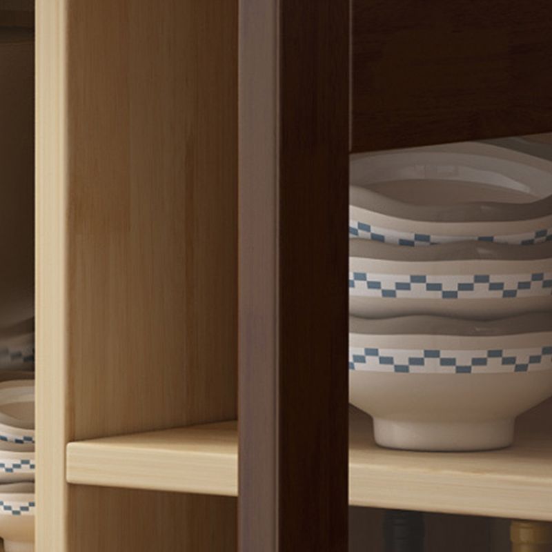 Buffet de estilo moderno Buffet de madera maciza de 39 pulgadas con gabinetes y cajones