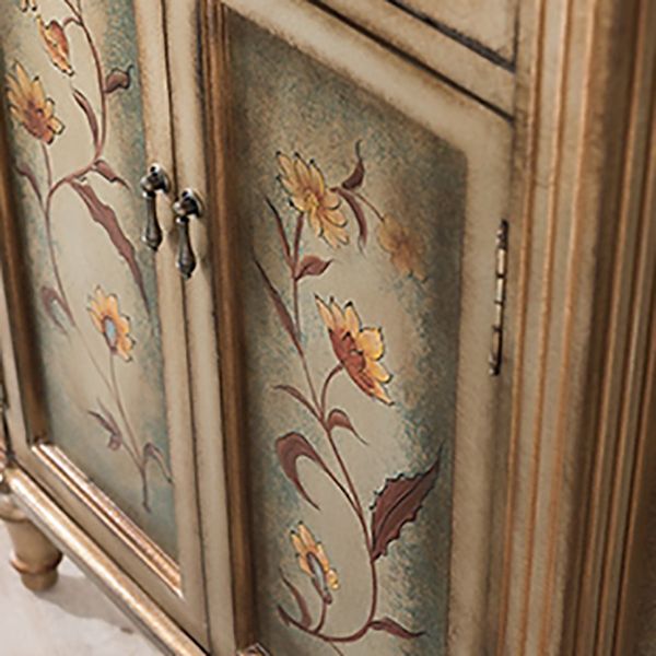 Mid-Century Modern Distressed Wood Storage Cabinet 1 - Door & 1 - Drawer Cabinet Clearhalo 'Cabinets & Chests' 'cabinets_chests' 'furn' 'furn_cabinets_chests' 'Furniture' 'Living Room Furniture' 1200x1200_1fe13e4b-d9e6-45ef-b91a-99c554437d4a