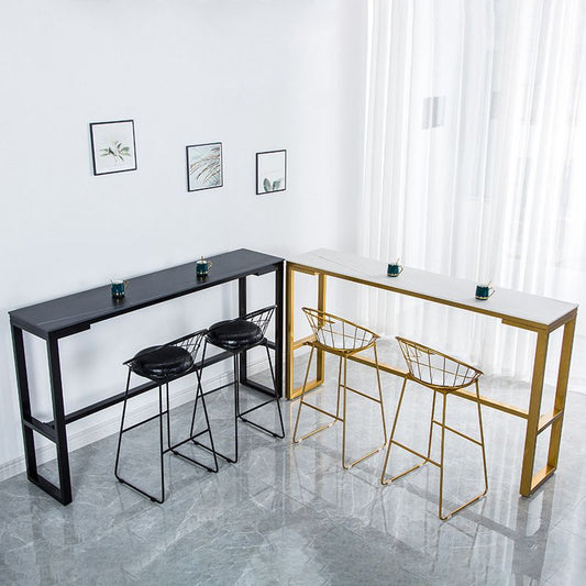 Tavolo da barre di pietra sinterizzato moderno tavolo da pranzo rettangolo per soggiorno da cucina sala caffè