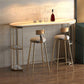 Oval Sintered Stone Bar Table Traditional Luxury Dining Table with Storage Shelves