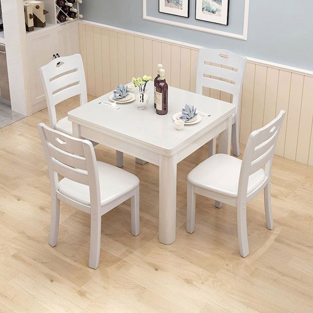 Square Industrial Dining Table Wood Color Fixed Table with Solid Rubberwood Clearhalo ' dining_table' 'Dining Tables & Seating' 'Dining Tables' 'furn' 'furn_dining_table' 'Furniture' 'furniture_dining_table' 'Kitchen & Dining Furniture' 'kitchen&dining_furn' 'kitchen' 'kitchen_dining_table' 1200x1200_1fe40559-2c79-49fb-8ef0-63073396a1ac