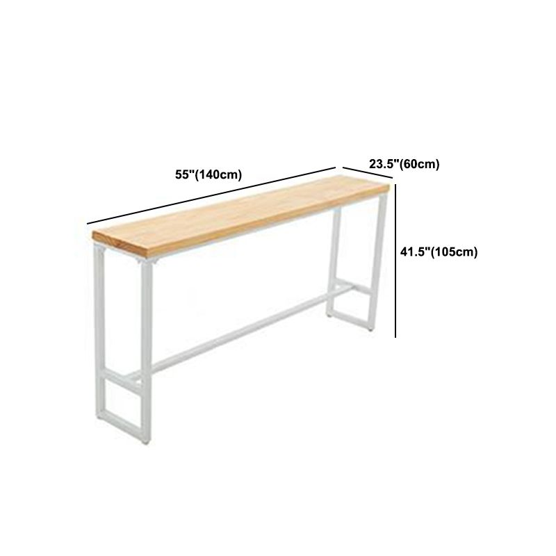 Tavolo rettangolare di ferro e legno moderno tavolo da bar di casa minimalista moderno