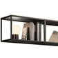 Closed Back Wall Mounted Bookshelf Metal Shelves Included Bookcase in Black