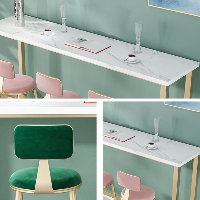 1/2/5 pezzi tavolo da barra di ferro moderno set rettangolo in legno ingegnerizzato set con poggiapiedi