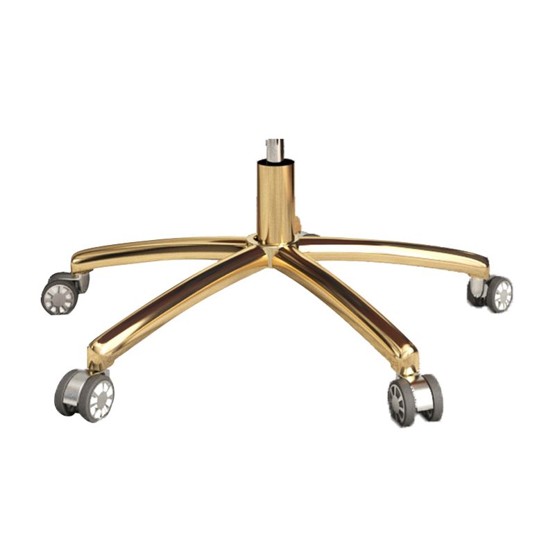 Chaise de bureau en cuir à bras fixe, chaise de travail rembourrée à dossier haut avec base en acier