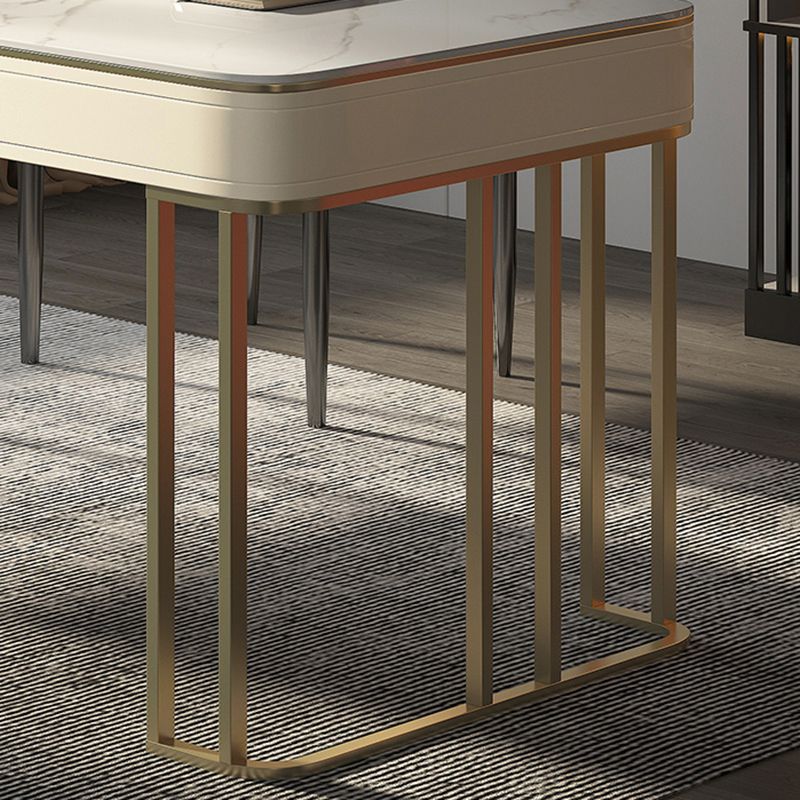 Modern Stone Office Desks Rectangular Shape Task Desks with 2-Drawers in White Clearhalo 'furn' 'furn_office_desk' 'Furniture' 'Office Desks' 'Office Furniture' 'office_desk' 1200x1200_1fe704ab-0bc3-4993-b6d0-e3b754905036