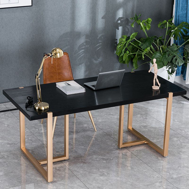 Glam massief hout schrijfdesk 29.53 "Tall Sled Base Office bureau