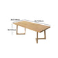 Natural Dining Table Contemporary Style Solid Wood Rectangle Dinner Table