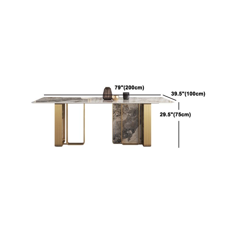 Nordic Glam Rectangle Sintered Stone Table Set 1/4/5/6/8 Pieces Dining Set Clearhalo 'Dining Room Sets' 'Dining Tables & Seating' 'dining_room_set' 'furn' 'furn_dining_room_set' 'Furniture' 'Kitchen & Dining Furniture' 1200x1200_1fe8e736-9f03-47ce-a786-2684bd8281ed