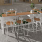 Rectangle Bar Dining Table Contemporary Bar Dining Table with Trestle Base Clearhalo 'Bar Furniture' 'Bar Tables' 'bar_tables' 'furn' 'furn_bar_tables' 'Furniture' 'furniture_bar_tables' 'Kitchen & Dining Furniture' 1200x1200_1fea6f1f-a780-4d96-bc57-879d0c5169d1