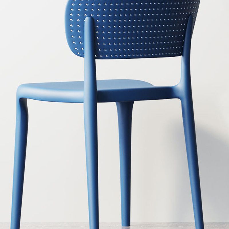 Sedia da pranzo in plastica in plastica in plastica moderna sedia laterale aperto